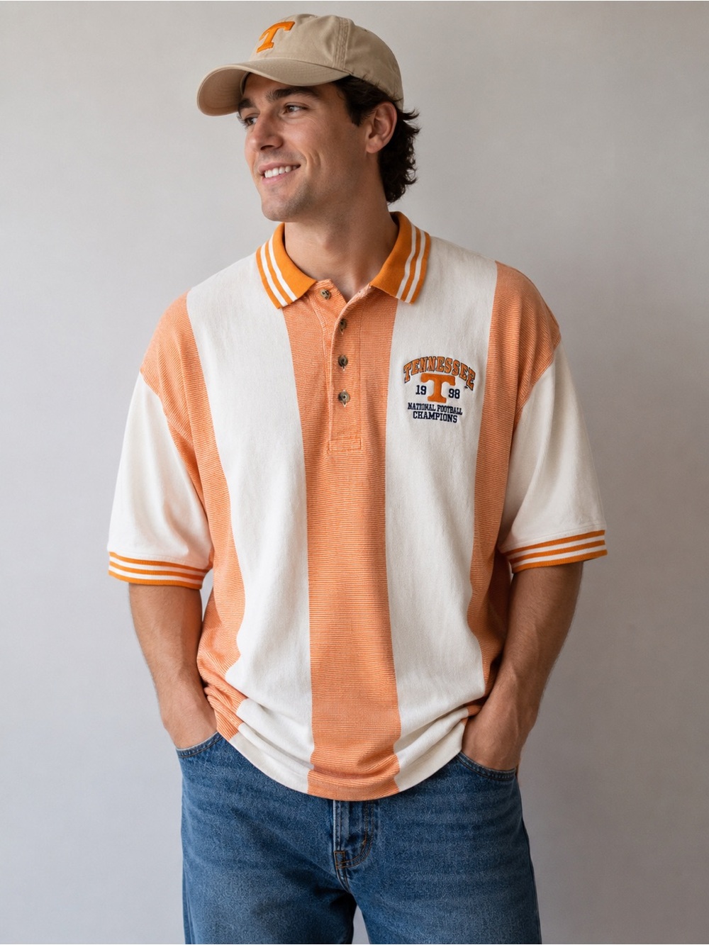 Vintage Tennessee Volunteers 1998 National Football Champions Polo Shirt XL